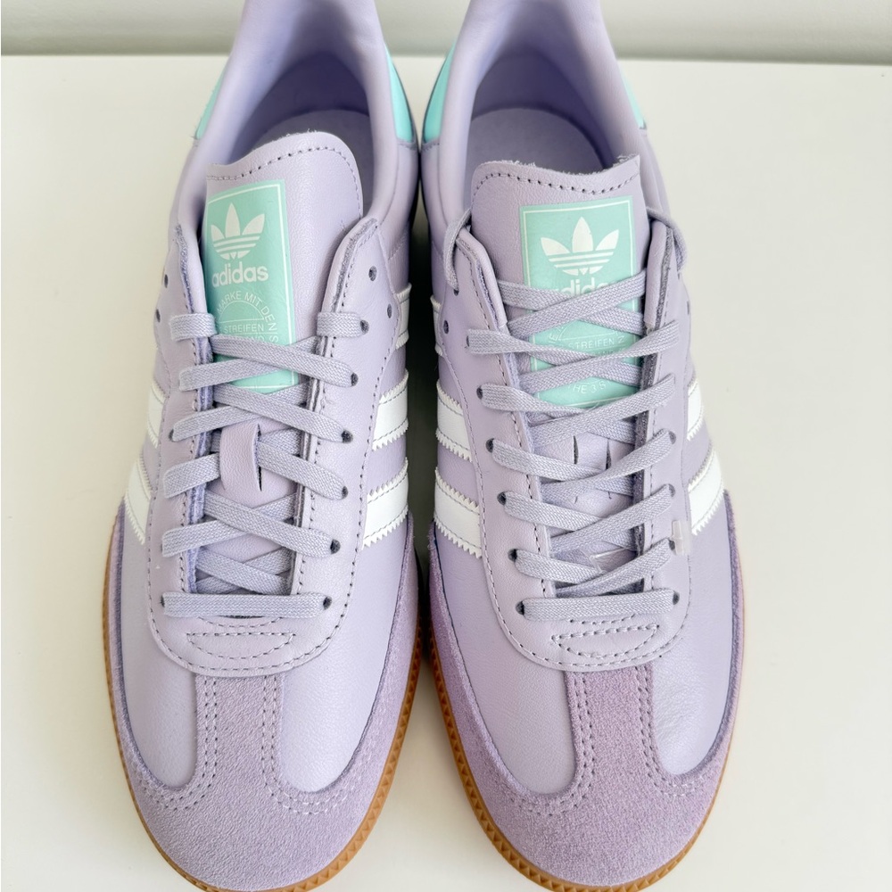 Adidas Lavender & White OG Samba Women’s Sneakers with Gum Sole - Picture 2 of 4
